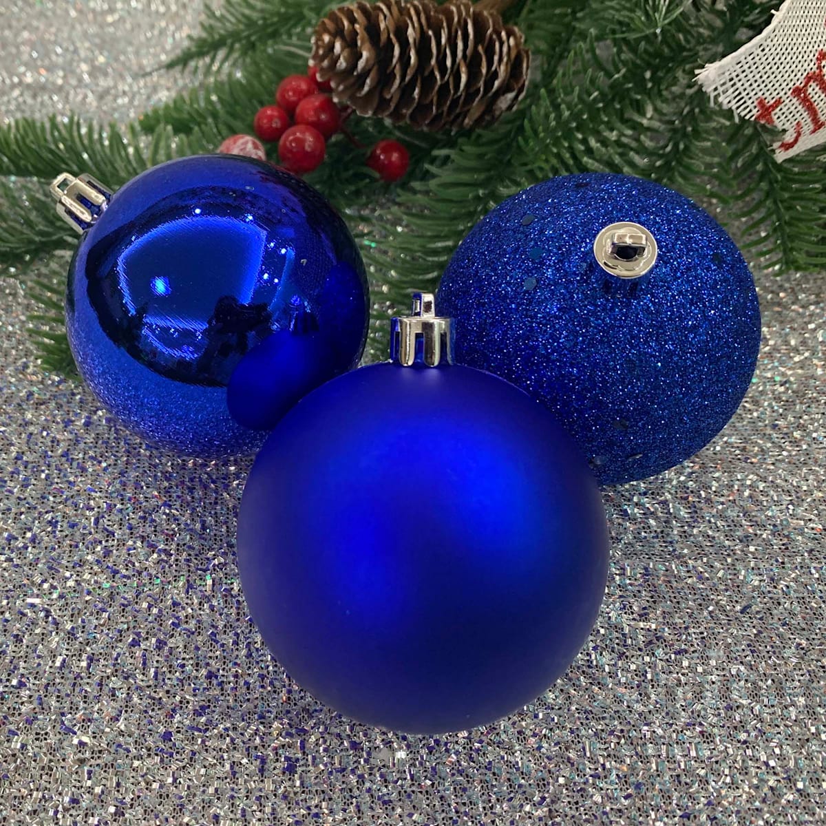 16-Count Mix Shatterproof 2.75" Ornaments – Matte, Gloss & Glitter Holiday Ball Set