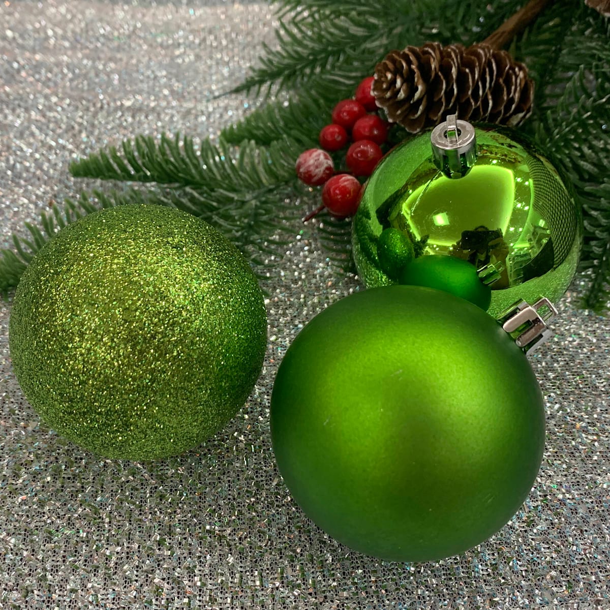 16-Count Mix Shatterproof 2.75" Ornaments – Matte, Gloss & Glitter Holiday Ball Set