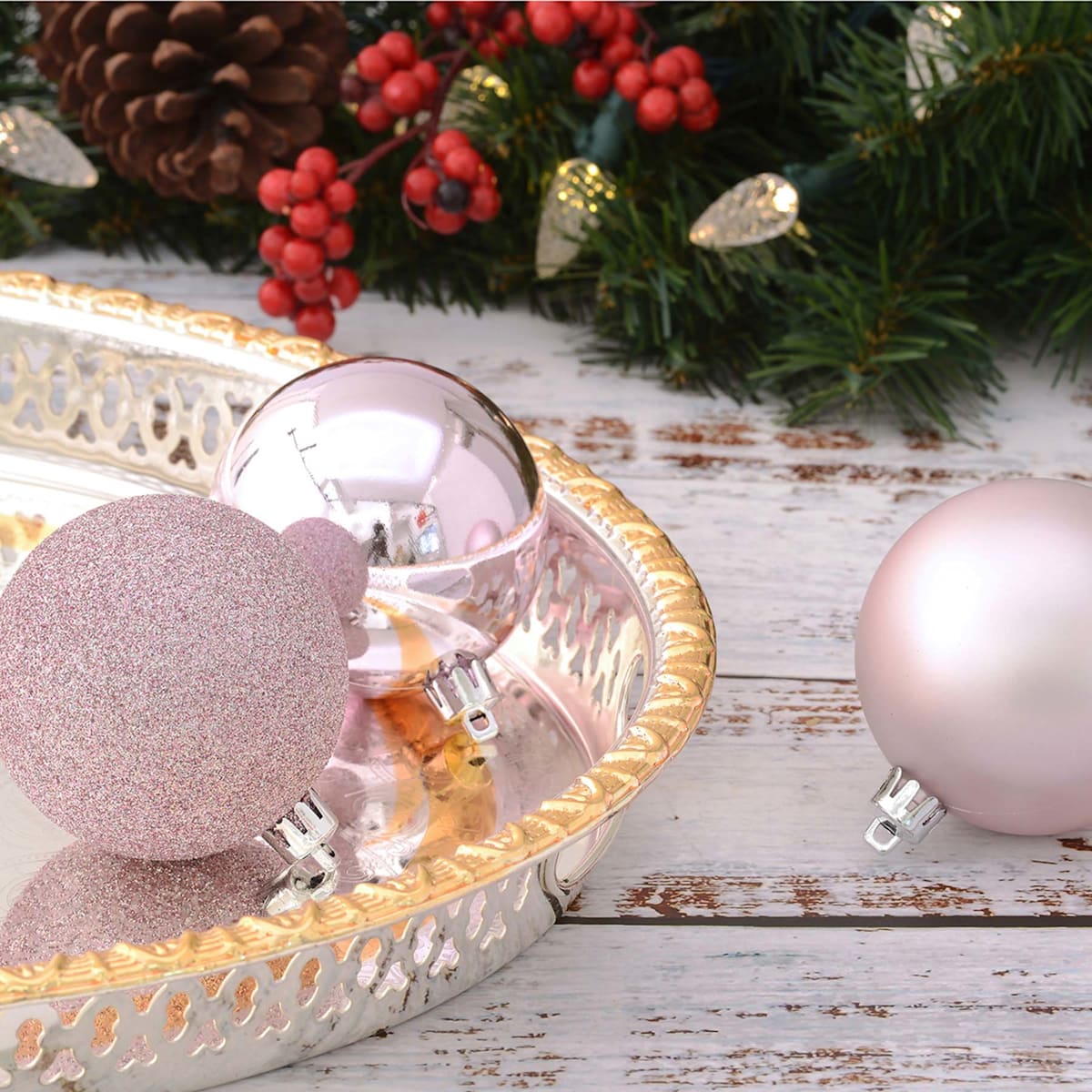 16-Count Mix Shatterproof 2.75" Ornaments – Matte, Gloss & Glitter Holiday Ball Set