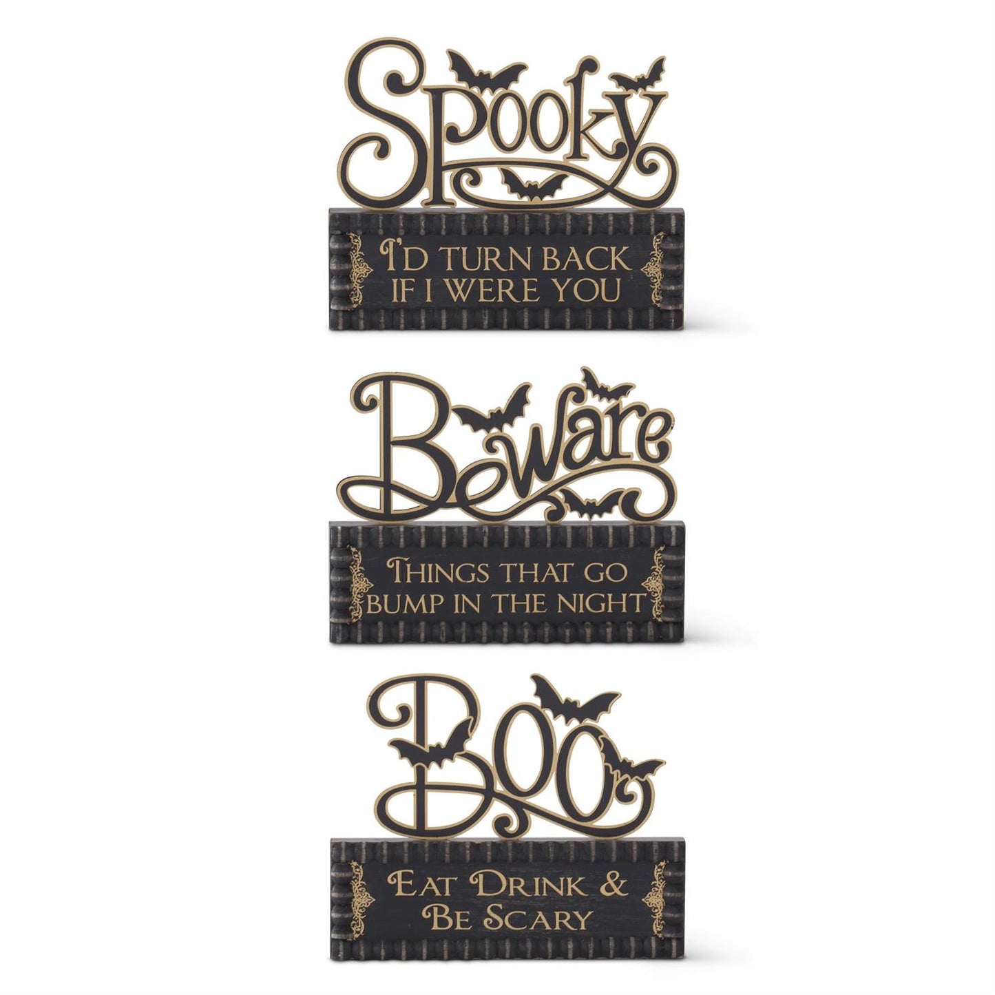 7.75″ × 9.5″ Halloween Brick Cutout Sign-Spooky