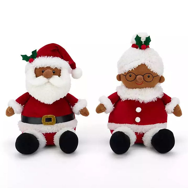 Mr. & Mrs. Claus Plush Set – 2-Piece Christmas Decorations