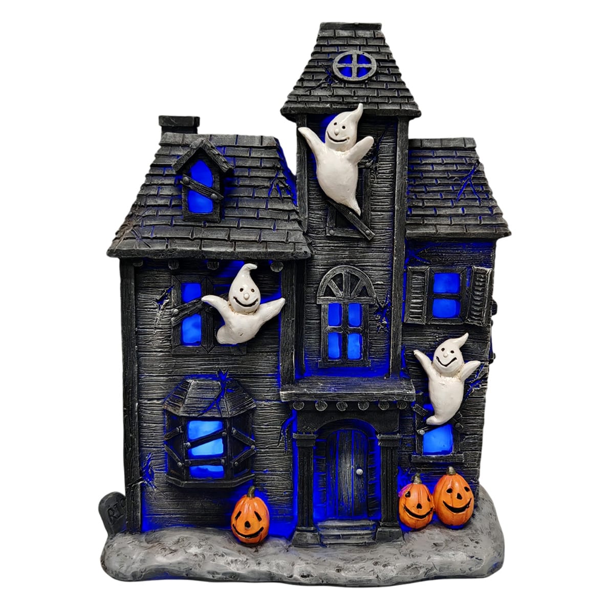 10" LED Black Haunted House Halloween Decoration