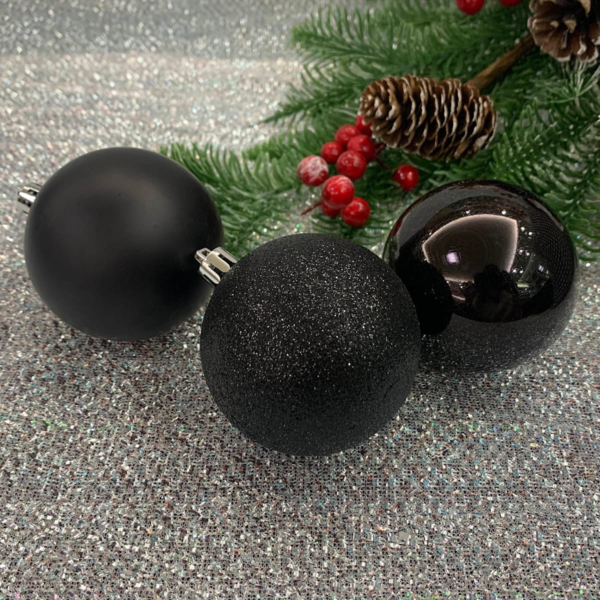 16-Count Mix Shatterproof 2.75" Ornaments – Matte, Gloss & Glitter Holiday Ball Set