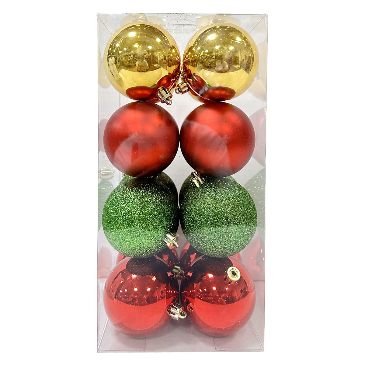 16-Count Mix Shatterproof 2.75" Ornaments – Matte, Gloss & Glitter Holiday Ball Set