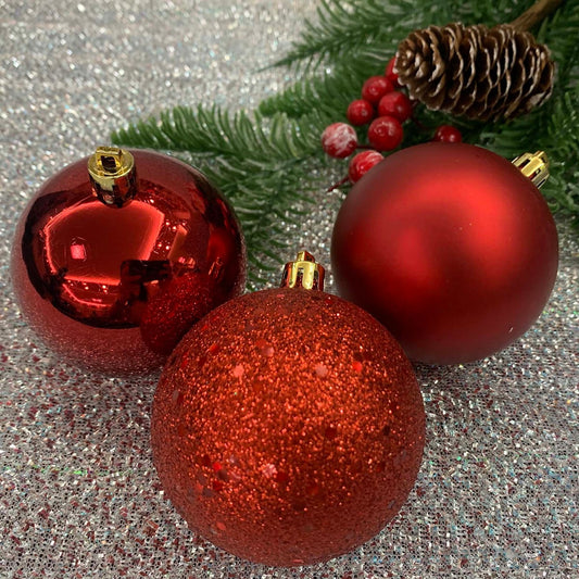 16-Count Mix Shatterproof 2.75" Ornaments – Matte, Gloss & Glitter Holiday Ball Set
