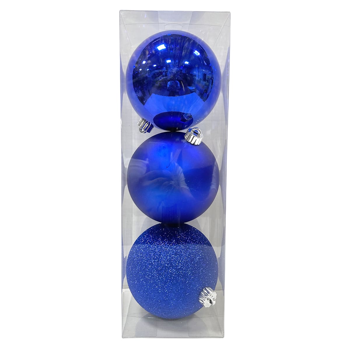 Mix Shatterproof Christmas Ornaments – Large 5.9" Matte, Shiny & Glitter Balls-3-PCS