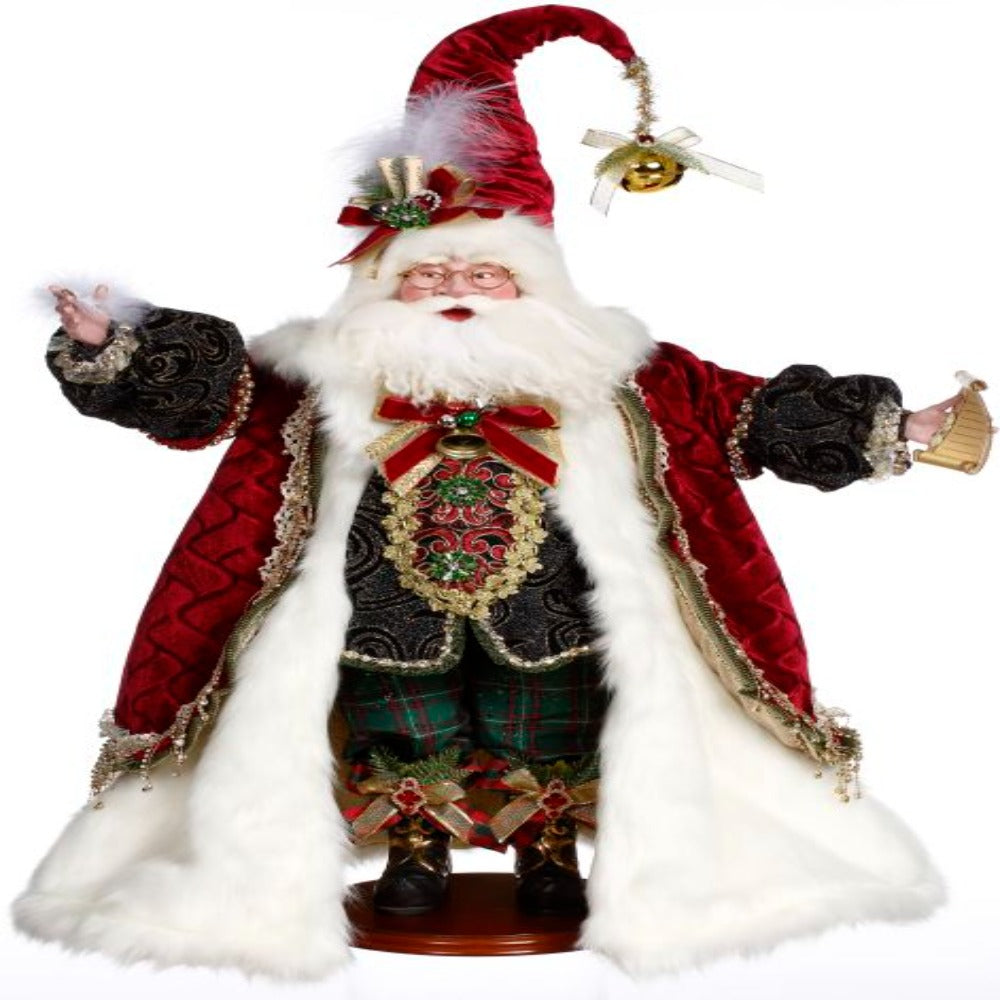 26" Checking His List Santa – Classic Christmas Decoration