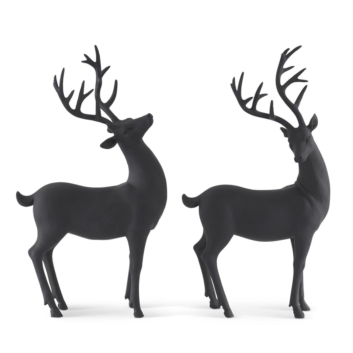 Matte Black Deer – Modern Minimalist Christmas Figurines
