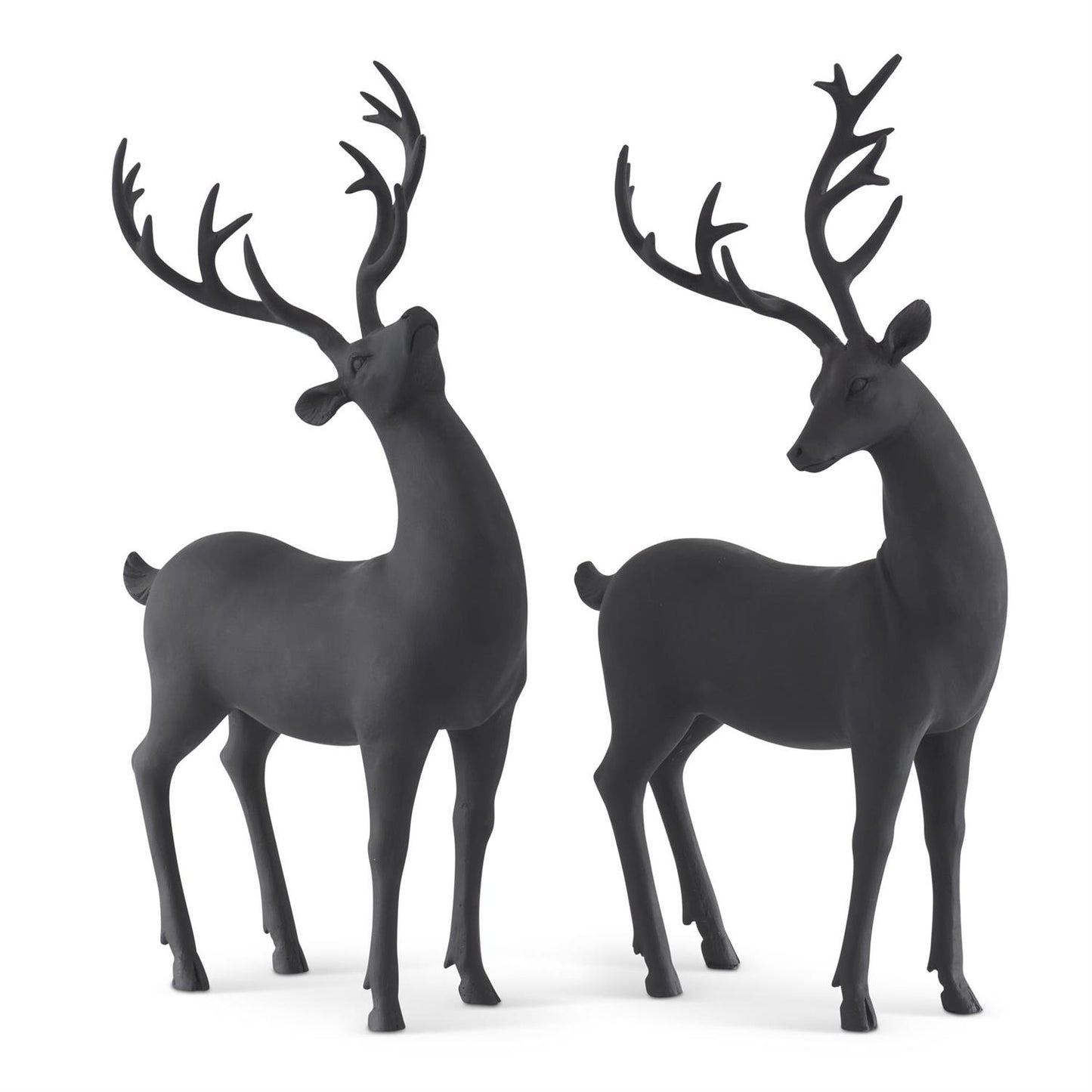 Matte Black Deer – Modern Minimalist Christmas Figurines
