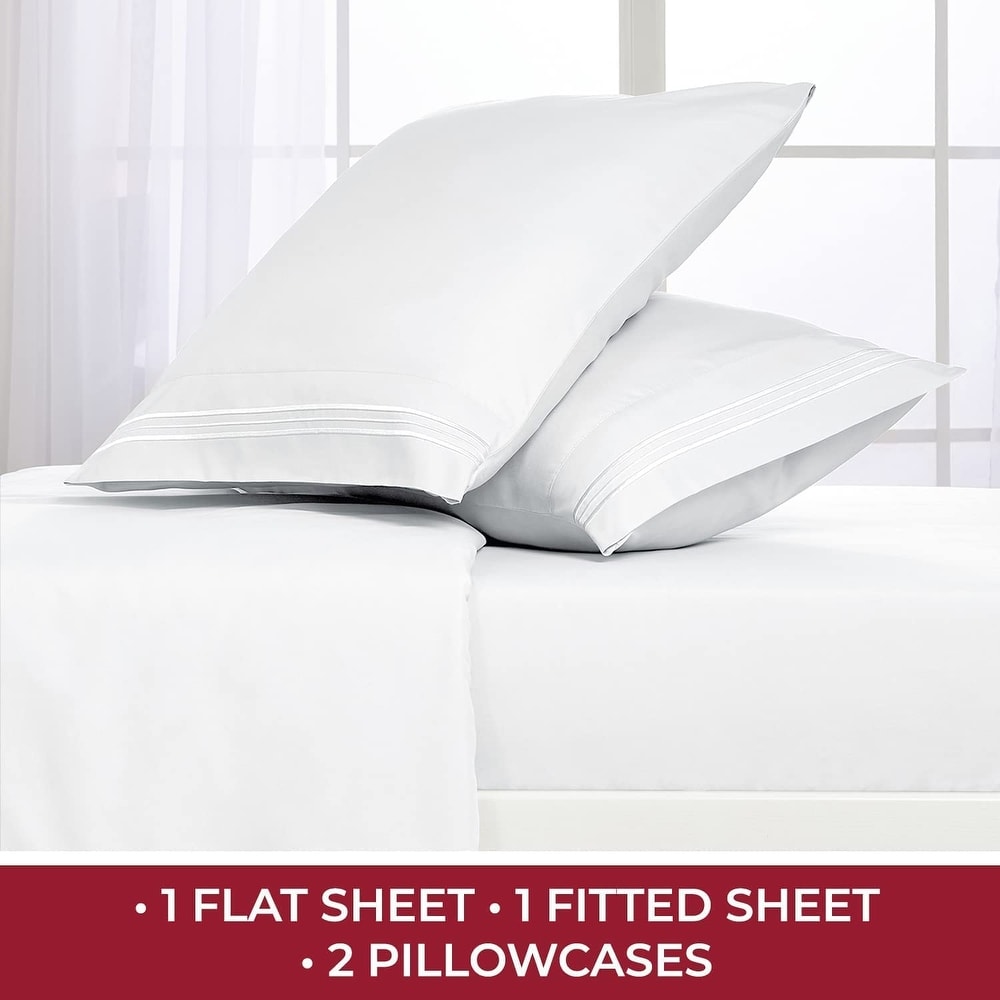 Queen 4-Piece Deep Pocket Bed Set – 100% Double Brushed Microfiber Luxury Bedding