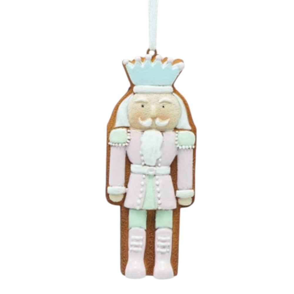 4" Royal Nutcracker Gingerbread Ornament – Pastel Cookie Christmas King