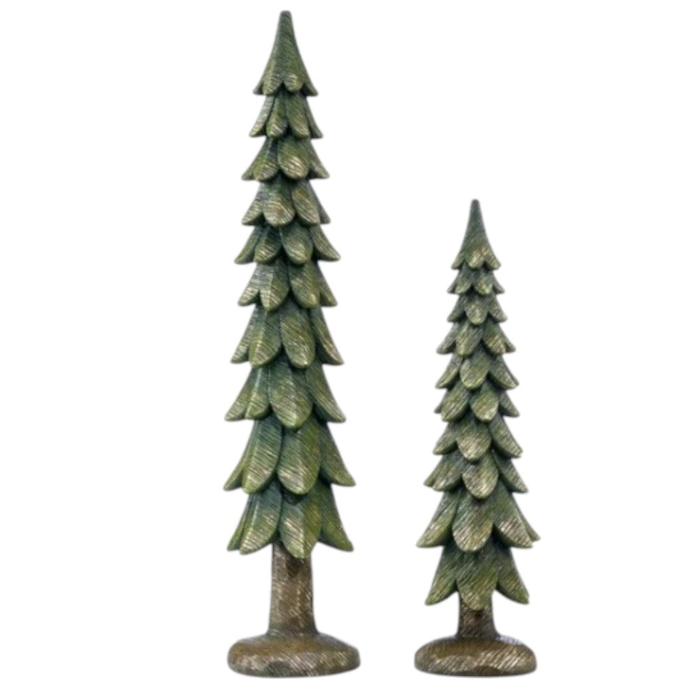 Holiday Deer Family with Trees, Set of 5