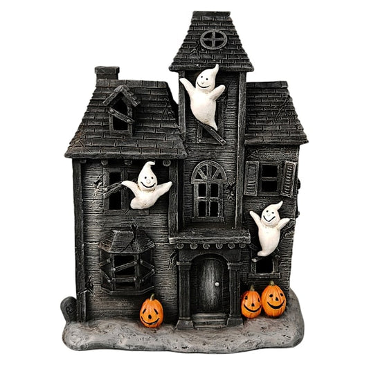 10" LED Black Haunted House Halloween Decoration