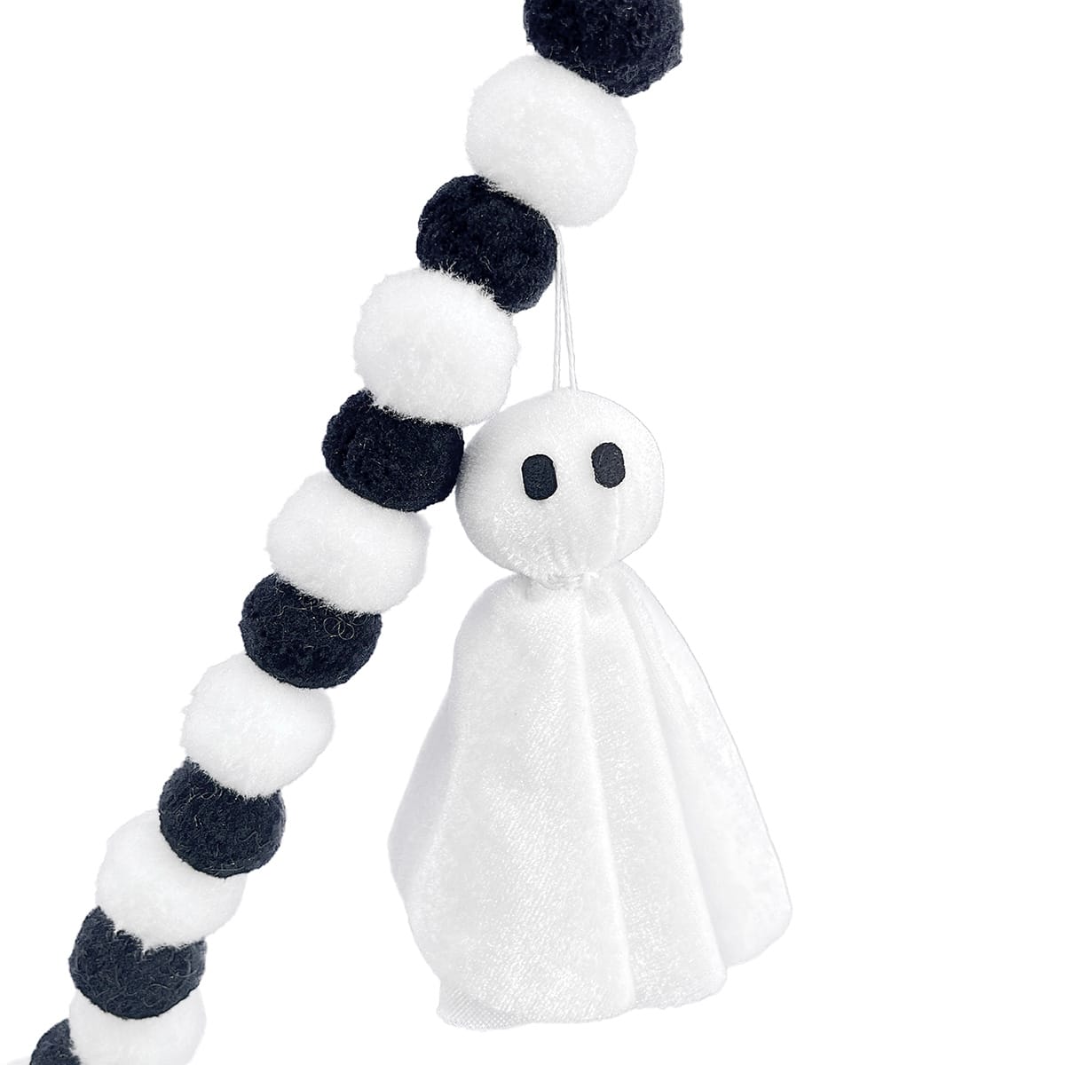 72″ Halloween Ghost Garland – Fabric Ghost Hanging Decoration