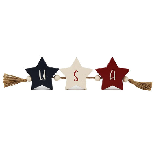 Patriotic USA Star Decor– Red, White & Blue Americana Decor for 4th of July or Memorial Day