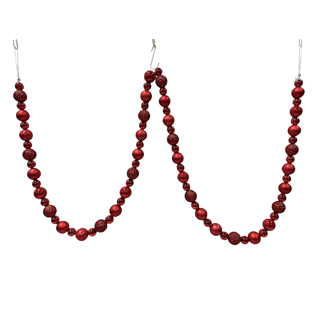 72″ Ball  Ornament Garland – Shiny Ornament Ball Holiday Decoration