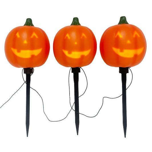 Animated Blinking LED Pumpkin Stakes with Sound – Halloween Décor