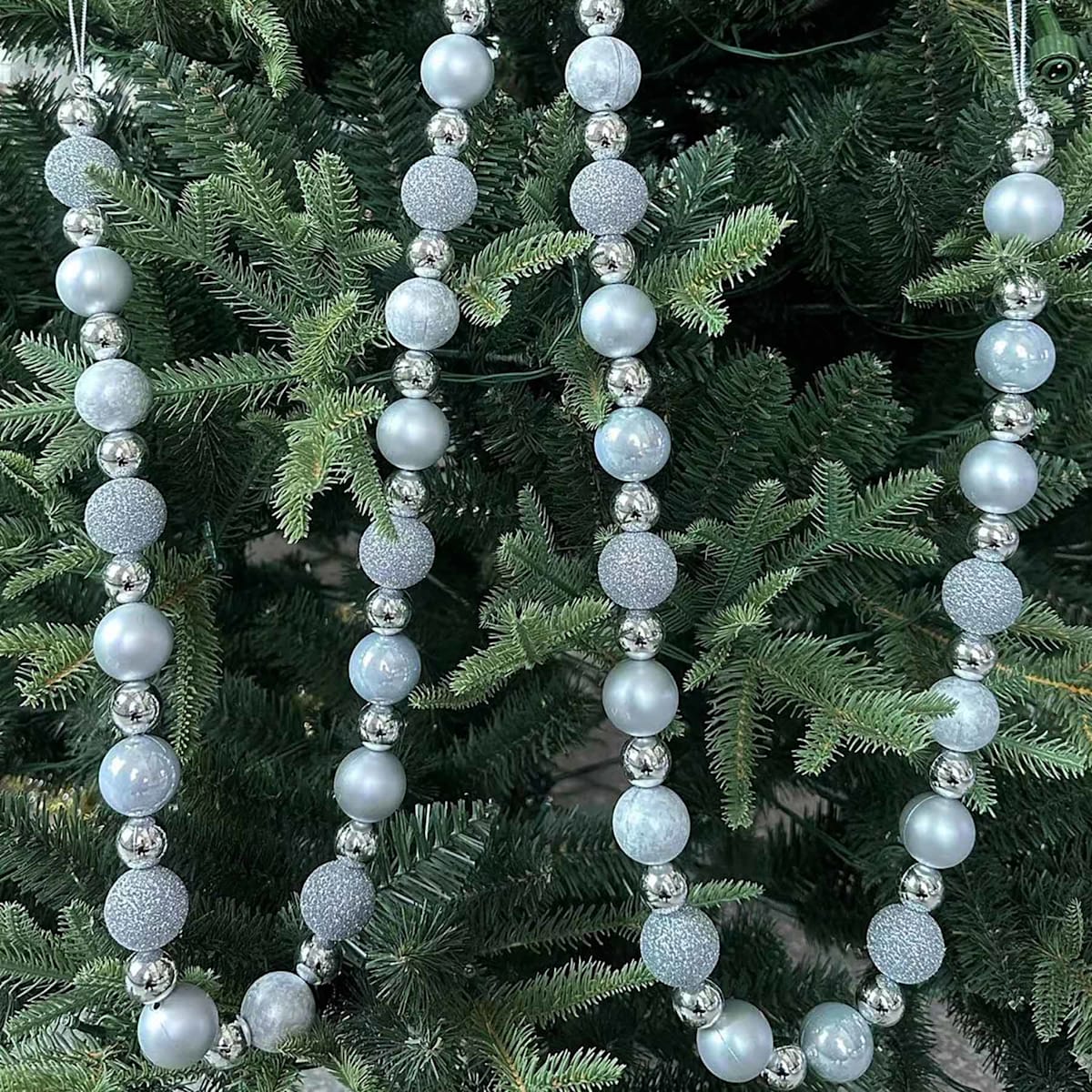 72″ Ball  Ornament Garland – Shiny Ornament Ball Holiday Decoration