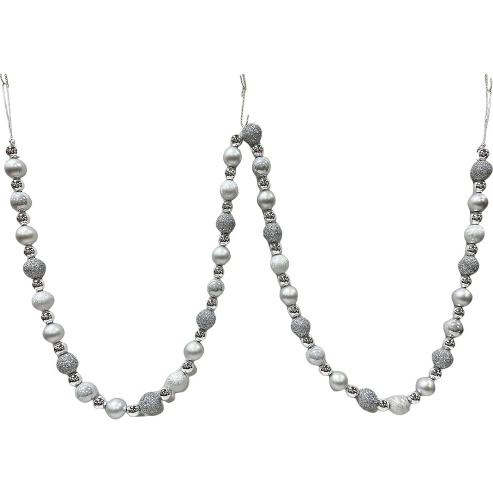 72″ Ball  Ornament Garland – Shiny Ornament Ball Holiday Decoration