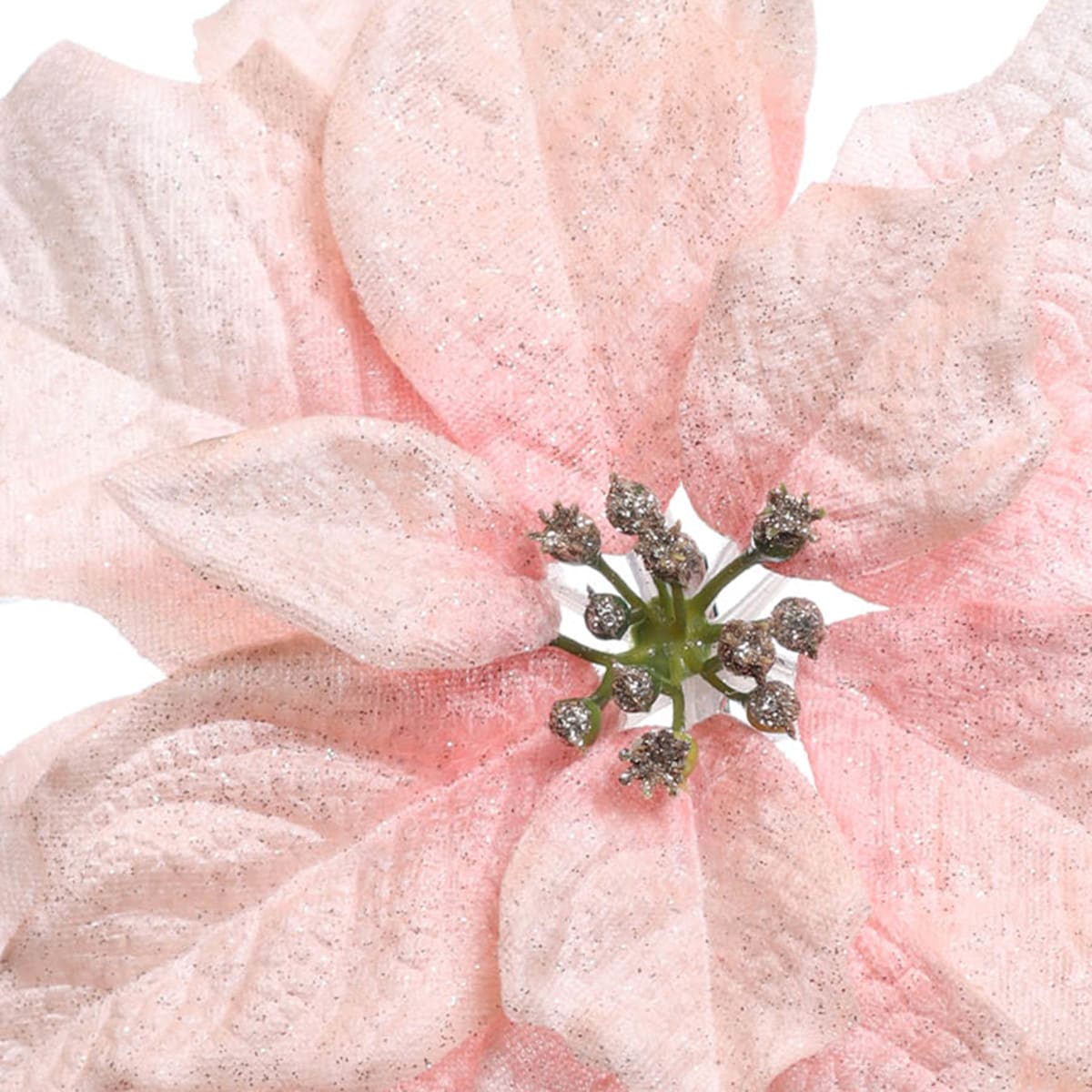 12" Velvet Poinsettia Clip – Luxe Floral Christmas Clip Accent