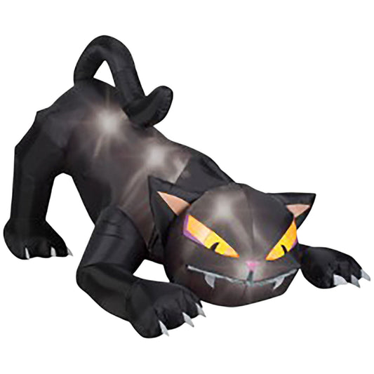 Animated Black Cat Yard Inflatable – 72″ with Swiveling Head