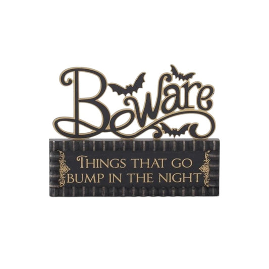 7.75″ × 9.5″ Halloween Brick Cutout Sign-Beware