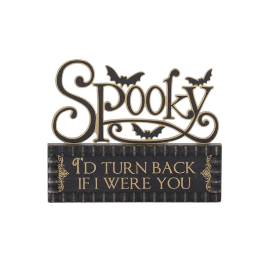 7.75″ × 9.5″ Halloween Brick Cutout Sign-Spooky