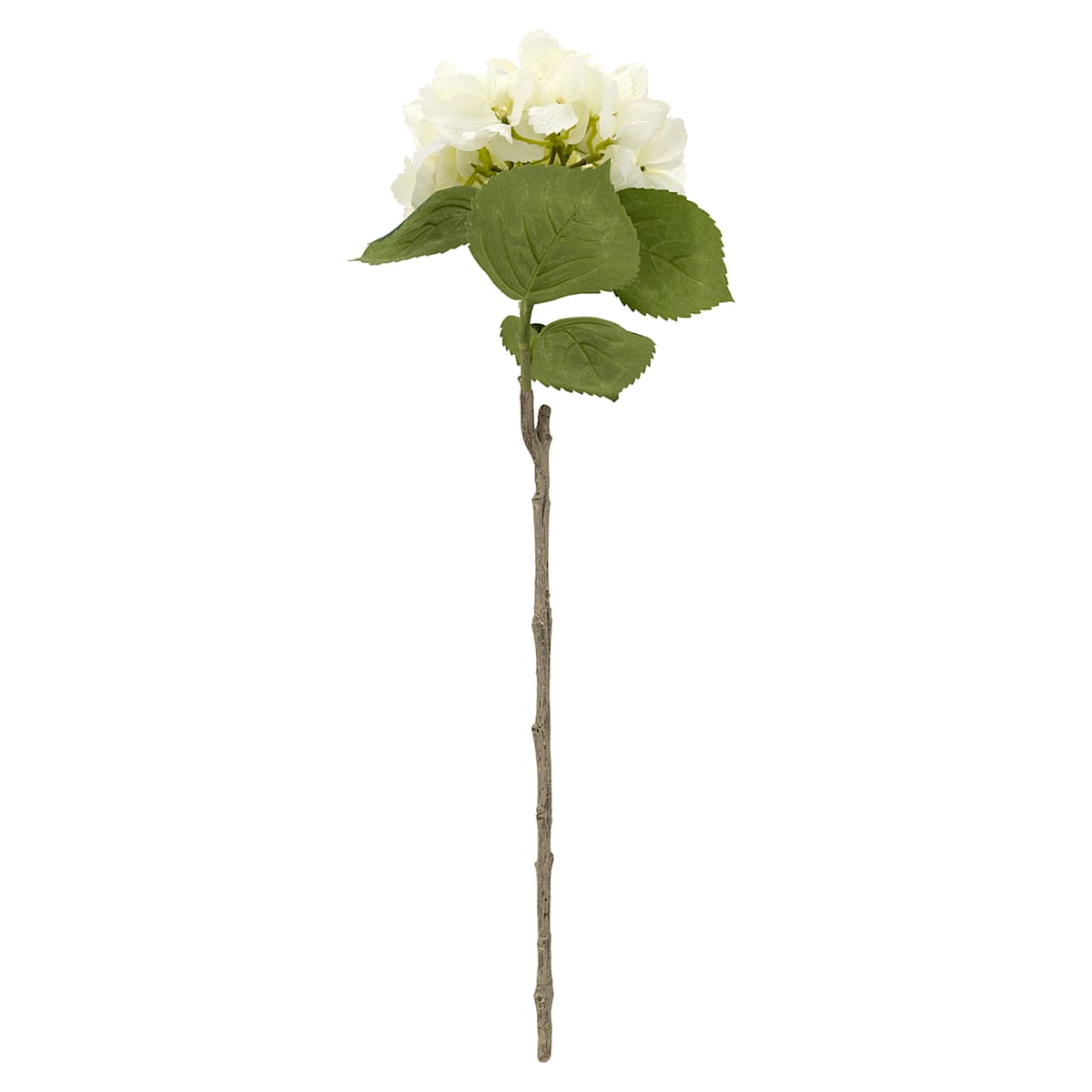 25" White Real  Touch Hydrangea Stem