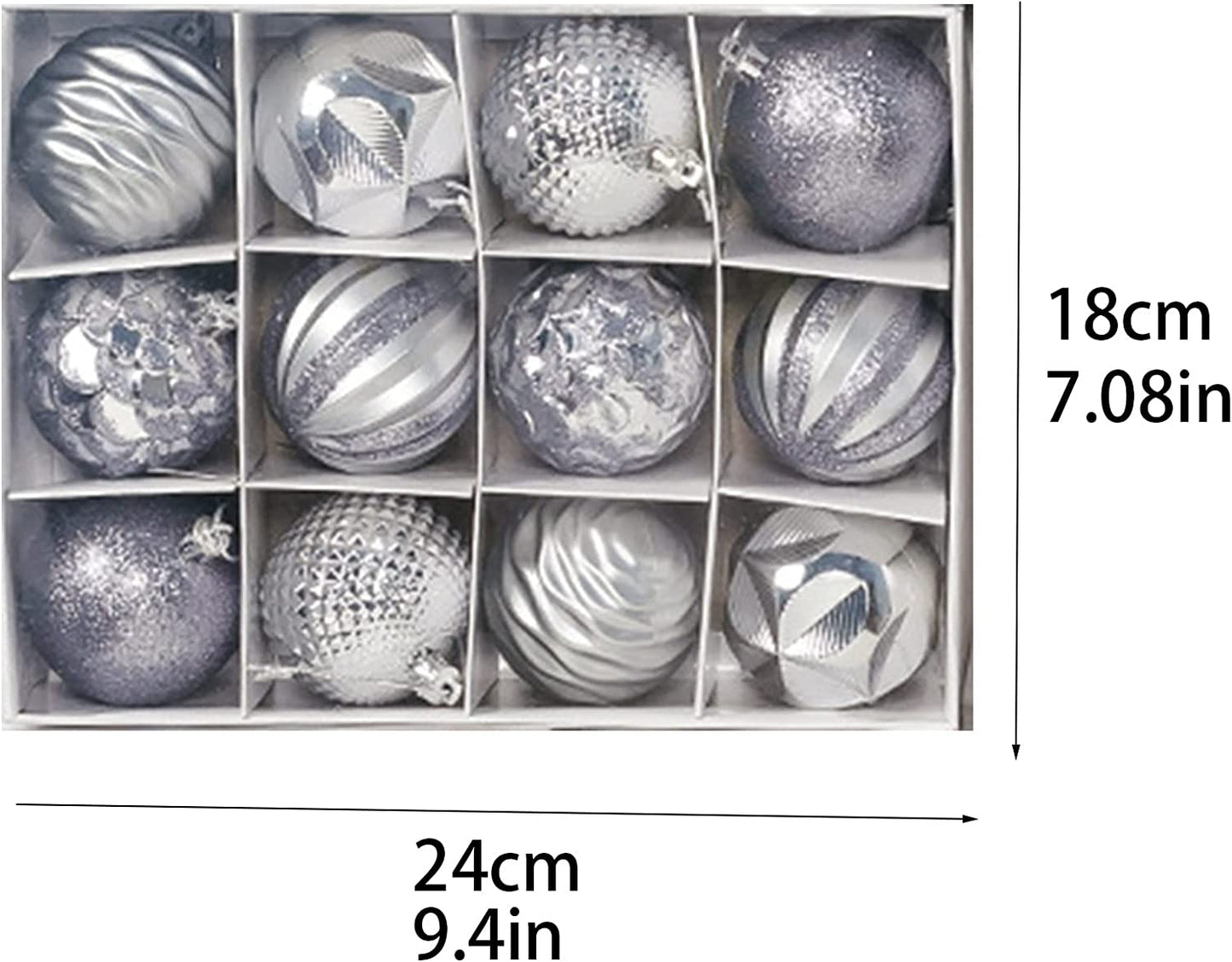 Christmas Tree Ornaments, 34PC Christmas Ball Decoration