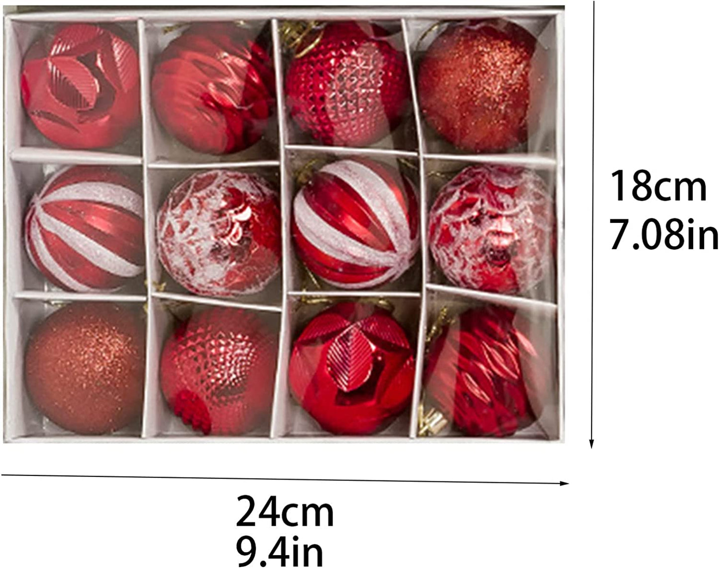 Christmas Tree Ornaments, 34PC Christmas Ball Decoration