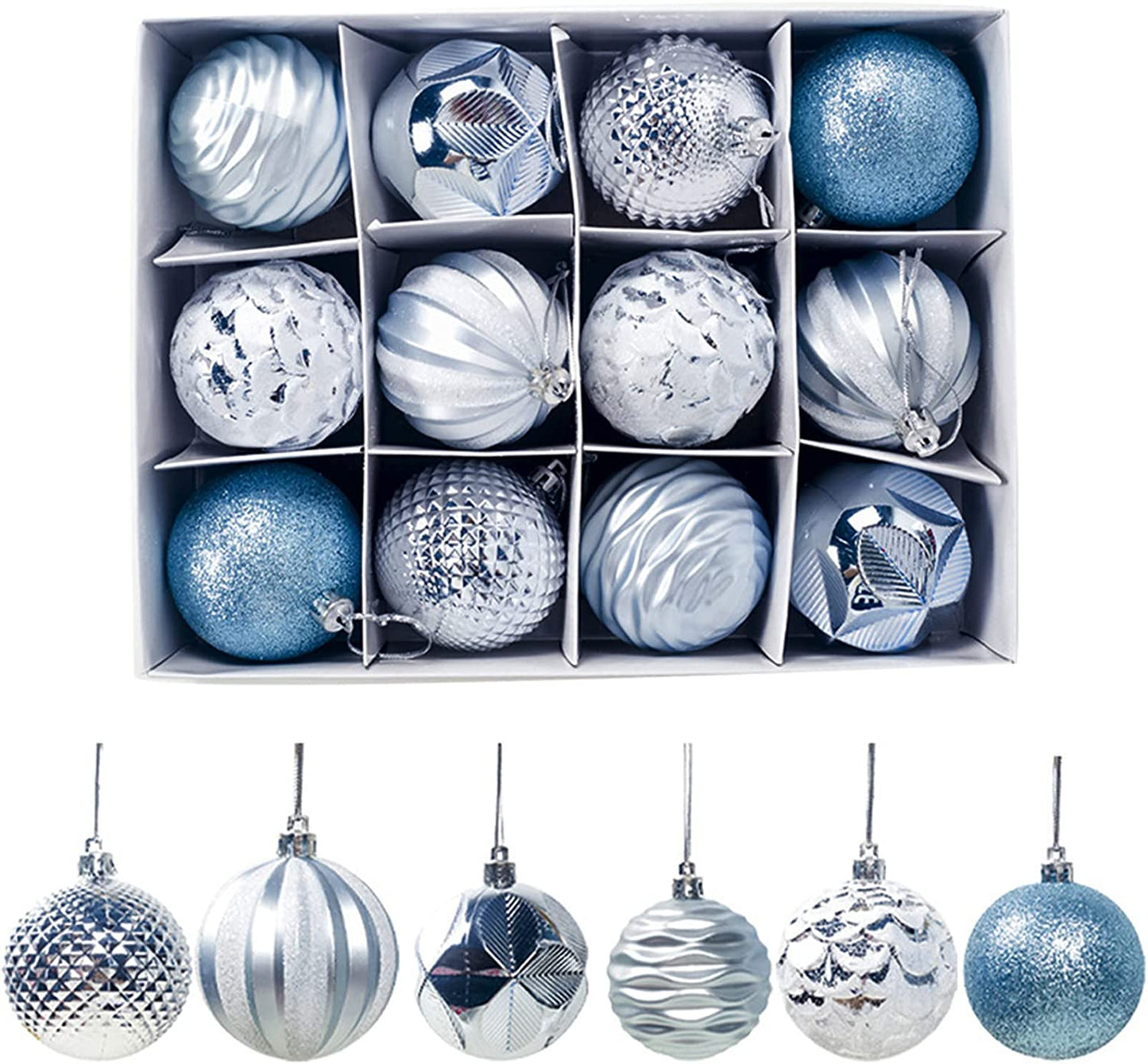 Christmas Tree Ornaments, 34PC Christmas Ball Decoration