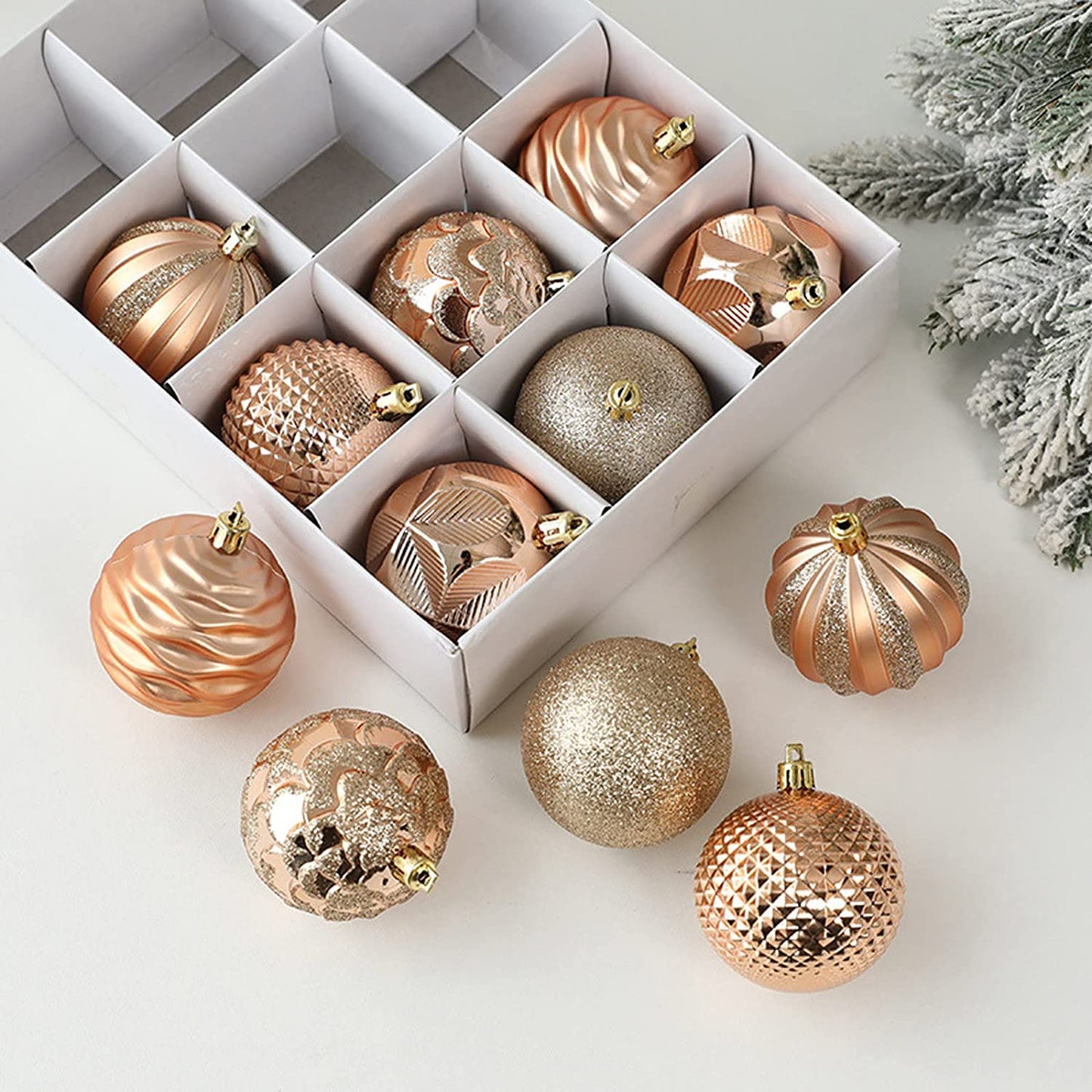 Christmas Tree Ornaments, 34PC Christmas Ball Decoration